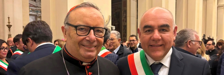 Il cardinale Francesco Montenegro e il sindaco Alfonso Provvidenza