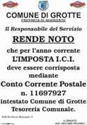 Comune di Grotte (Agrigento): novit ICI