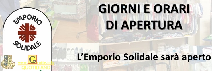 L'Emporio Solidale di Grotte: un abbraccio per i pi piccoli; giorni e orari di apertura