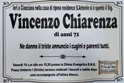  tornato alla casa del Padre il sig. Vincenzo Chiarenza