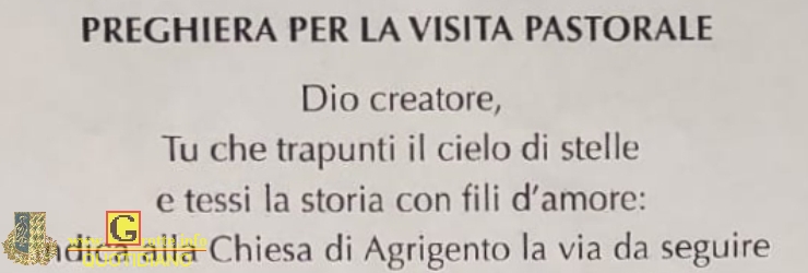 Preghiera per la visita pastorale