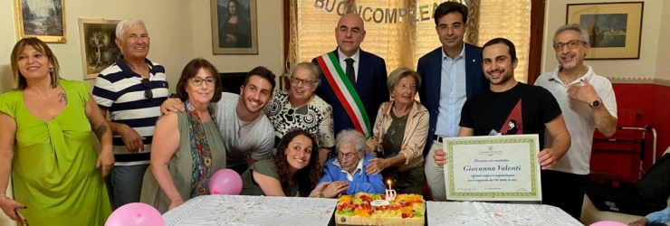 Festeggiato il 100 compleanno della signora Giovanna Valenti