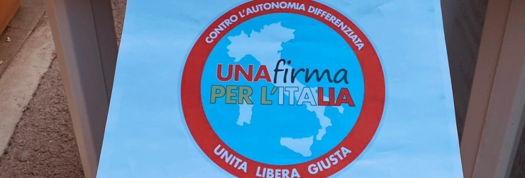 Raccolta firme contro l'Autonomia Differenziata