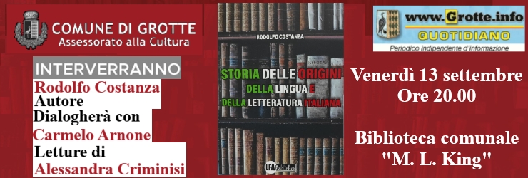 Presentazione del libro "Storia delle origini della Lingua e della Letteratura italiana" di Rodolfo Costanza