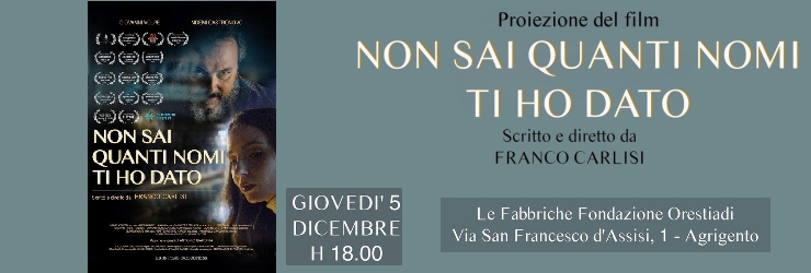 "Non sai quanti nomi ti ho dato", un viaggio nel tempo e nell'anima; il 5 dicembre ad Agrigento