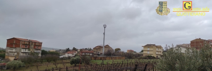 Dimensioni dell'antenna, vista da Via del Parrino