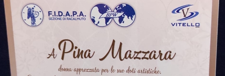 Targa per la pittrice Pina Mazzara