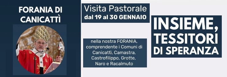 Programma della visita pastorale alla forania di Canicatti